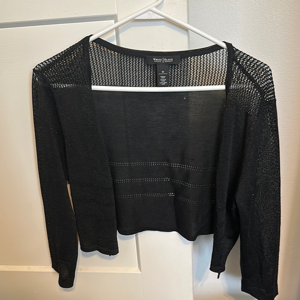 White House Black Market Black Knit Cardigan